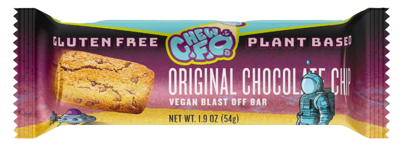 CHEW. F. O. Blast Off Bar, Original Chocolate Chip, 1.9 oz, 8-count